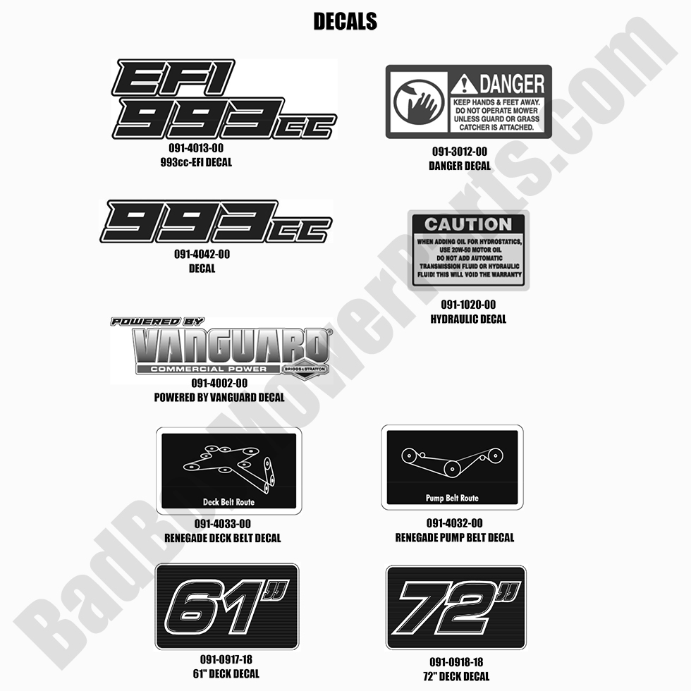 2021 Renegade - Gas - Decals - 2